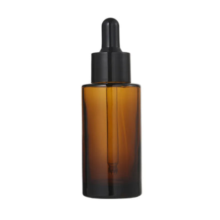 FOCSTAR 20ml 30ml 40ml Brown Amber Glass Dropper Bottles with Long Glass Dropper and Screw Cap for Essential Oils (BTL014)