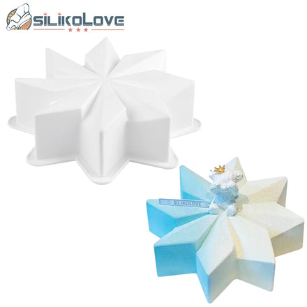 Custom Snowflake Shape Silicone Cake Mold Homemade Silicon Mold Pastry Easy Release Mousse Mold Silicone Rubber for Cake Tools
