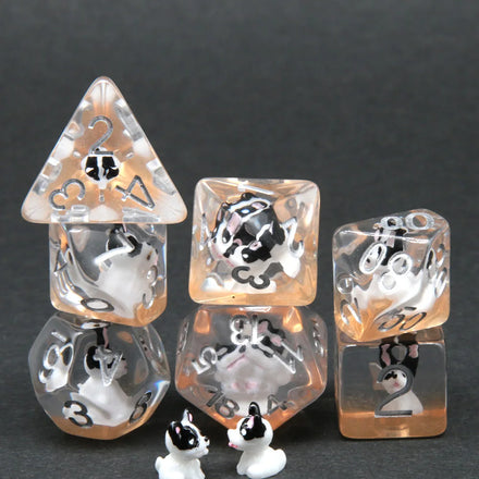 HS Cute Dog Dice Polyhedral 7-Die Dice Set for Role Playing Dice GamesDungeon and Dragons RPG