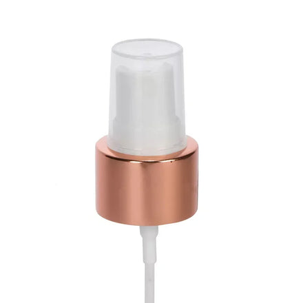 China Gold Silver Aluminum PP Plastic Non Spill Shiny Silver Fine Mist Pump Sprayer Bottles 24/410 Focus Brand