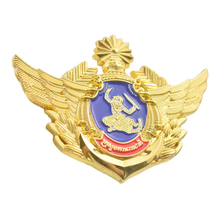Cambodia Gold Ministry of National Defense Pin Medal Emblem Badge New 3D Custom Corporate Lapel Pins with Acrylic Box