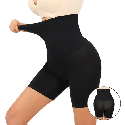 Hot Selling Women's Fitness Shapewear Pants With Thick Latex Waist Coated Three Points Shorts Waist Trainer Shaper