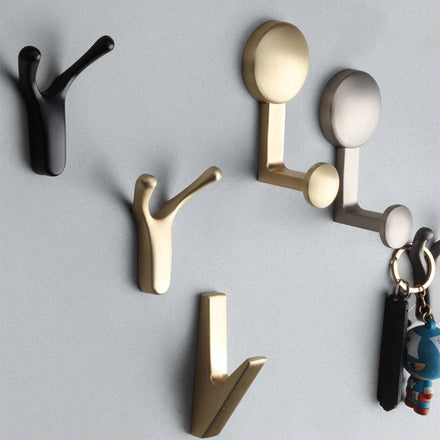 Zuogang Aluminum Alloy Wall Coat Rack with 2 Hooks Eco-Friendly Storage Hanger for Clothes