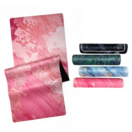 Pink Painting GRS Certificated Eco Green Best Quality Plus Big Size Crystal Macrame Ivory Nature Rubber Ecoofit 183cm Yoga Mat