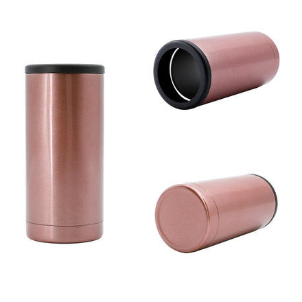 3-in-1 Sport Style Double-Walled Stainless Steel Vacuum Insulated Flask 12 oz Slim Can Cooler Lid Car Use Beverages Hot 24 Hours