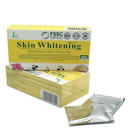 Private Label Health and Beauty Products Skin Whitening Spots Fading Tea Whitening Skin Lightening Detox Glow Tea