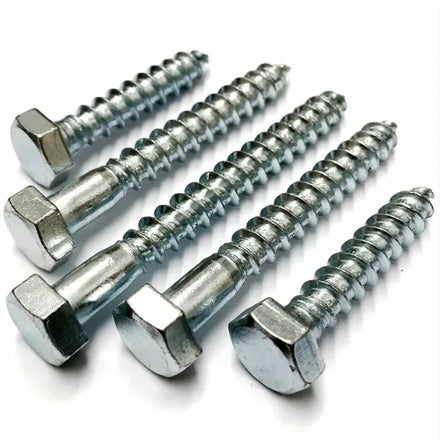 China Quality DIN571 Carbon Steel Q195 M6M8M10M12M14M16 Coach Screw Hexagon Head Wood Screws Lag Bolt with Bright Zinc Plated