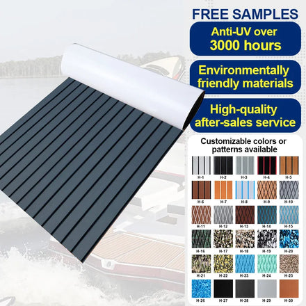 Custom Color Anti-UV EVA Foam Teak Dekking Non-Slip Marine Mats for Boats Modern Outdoor Brushed Design