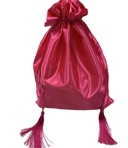 Custom Satin Drawstring Wig Extension Bags with Silk Screen Printing and OEM Customized Designs for Promotions and Gifts