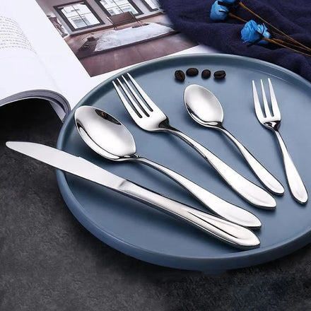 Wholesale 5-Piece German 304 Stainless Steel Cutlery Set Business Gift for Tea Cake Coffee from Meal Hotel