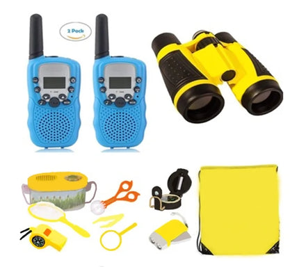 Wholesale Price Camping Toys Plastic Binoculars Exploreration Kits Outdoor Adventure Kit for Kids