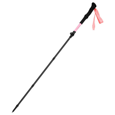 Trekking Poles Nordic Walking Stick 3-section Adjustable Telescoping Foldable Aluminium Carbon Tungsten & Rubber Tip Hiking