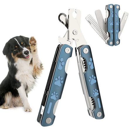 Dog Nail Clipper With File Grooming Comb Trimmer for Thick Nails Sharp Dog Toenail Clipper Foldable 4 In1 Pet Nail Trimmer