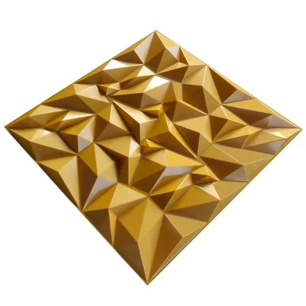 Irini Gold Color Fireproof Waterproof PVC 3D Wall Panel-Household Use Easy Install 5-Year Warranty