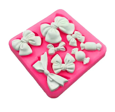 Bow Knot Cake Molds Silicone Fondant Mould Cake Decoration Tools Pastry Kitchen Baking Accessories Set Resin Art Mold