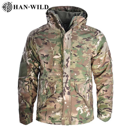 HAN WILD Tactical Jacket Camo Warm Winter Jacket Windproof and Waterproof Jacket