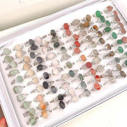 Wholesale High Quality Reiki Different Material Crystal Ring for Gifts Healings Decoration
