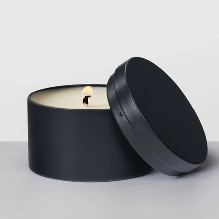 Factory Direct Black Candle Tins Seamless Metal Containers Empty Custom Round Candle Tin 6oz