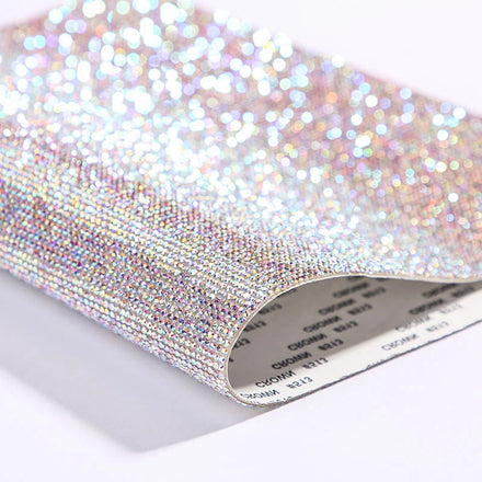 Hot Sale Crystal Ab Rhinestone Sheet Adhesive Hotfix Rhinestone Diamond Sticker Sheet for Clothing Shoes Craft