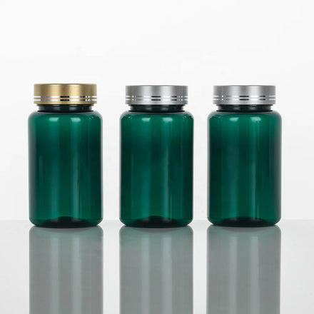 BPA Free Factory Food Grade 200cc Frost Bottle PET Plastic Supplement Container Pill Chewing Gum Bottles with God Cap