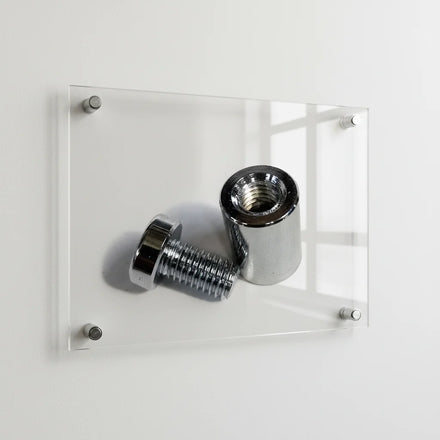 Walron WAF-1520-CP Fully Threaded Wall Mounted 1520 Aluminium Standoffs Fasteners for Chromed Polish Acrylic House Sign