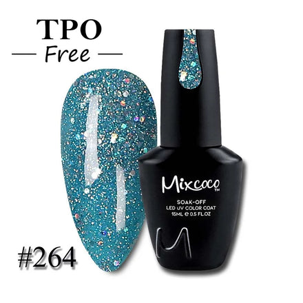 Mixcoco Custom Nail Polish Professional Products Bottle Gel Polish Glitter UV Gel Soak Off Gel Nails Polish