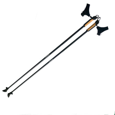 Trekking Sticks Aluminum Telescoping Foldable Nordic Walking Stick 1-Section Carbon Tungsten Steel Rubber EVA/Cork Handle