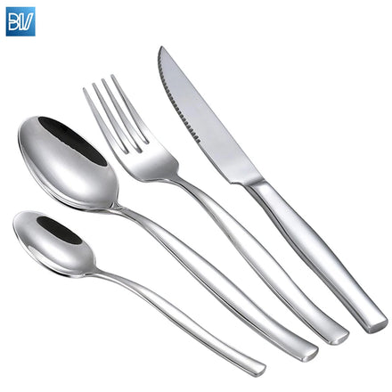 High Quality Silverware Mirror Polish Wedding Gift Stainless Steel Modern Cutlery Set