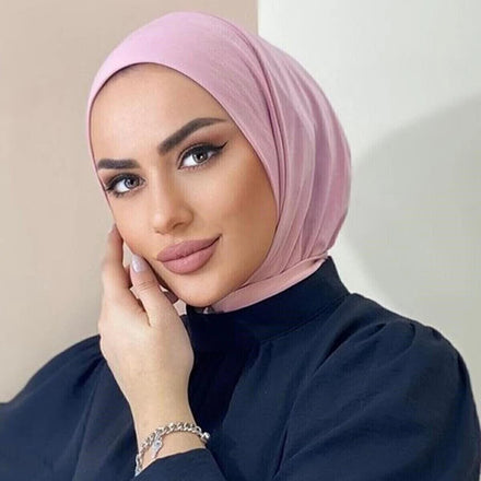 Malaysia Maldives Lightweight Soft Solid Color Islamic Instant Hijabs Muslim Women Niqab Shawls Wraps Easy Scarf With Snaps