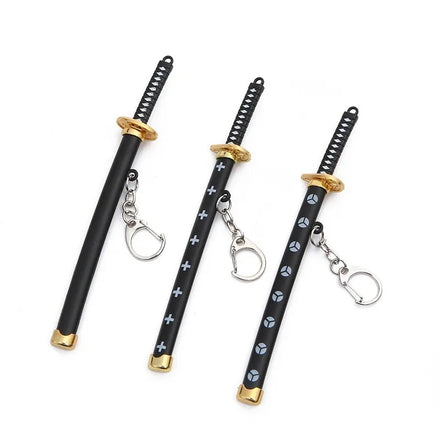 Custom Japanese Anime One Piece Mini Sword Key Chain Zoro Metal Katana Keychain