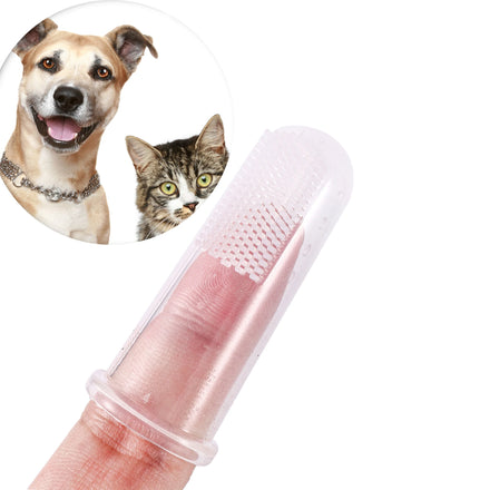 Pet Dog Cat Rubber Portable and Convenient Soft Toothbrush Cleans Tartar Tooth Care Cleaning Tool
