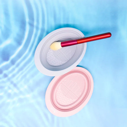 OEM Wholesale Silicone Beauty Egg Makeup Brush Multifunction Folding Silica Scrub Bowl Single Tool for Cleaning Makeup