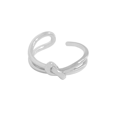 VIANRLA 925 Sterling Silver Ring Minimalist Style 18K Gold Plated Knot Ring Support Dropshipping Free Laser Logo