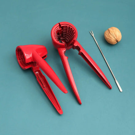 Nutcracker Aluminum Metal Nut Cracker Walnut Shucking Tool Dual-clip Funnel Holder Hunan