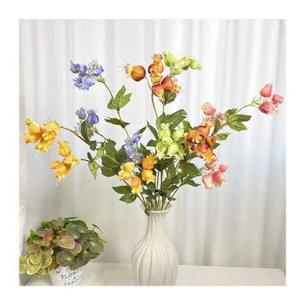 Modern Style Decoration Handcraft Nature Artificial Flower Silk Screen Lantern