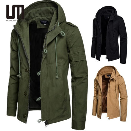 OEM ODM New Winter Mens Warm Casual Windproof Outdoor Coat Plus Size 3XL Jackets