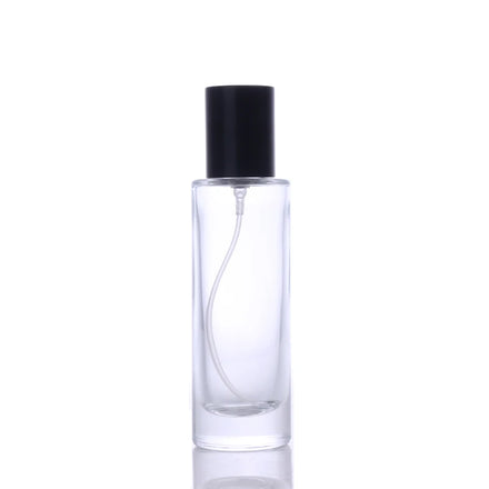 Cylindrical Empty Transparent 30ml 1oz Glass Perfume Bottle Packaging Fragrance Spray Parfum Bottle with Cap
