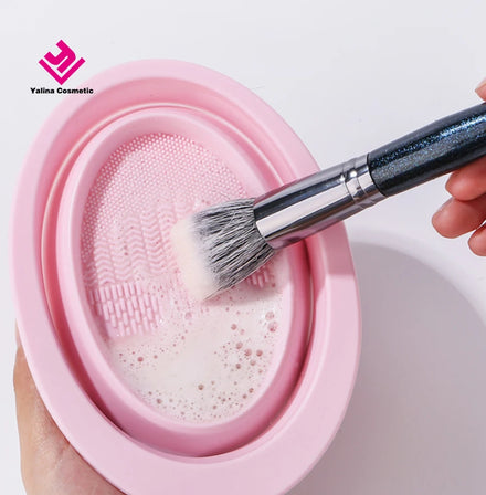 Silicone Brush Cleaner Foldable Washing Tools Portable Makeup Brush Cleaning Bowl BPA Free Makeup Brush Cleaning Mats