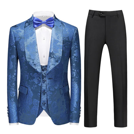 Wholesale Price 3 Pieces Mens Wear Men's Plus Size 6XL Wedding Party Groomsmen Dress Men's Jacquard Suits