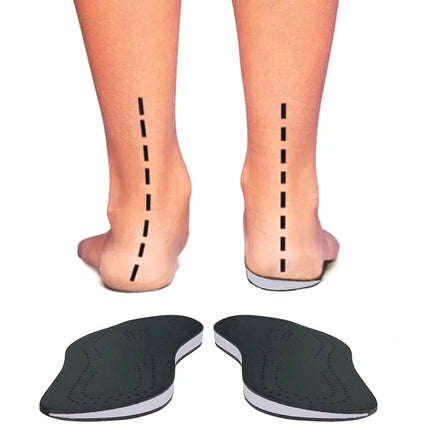 Unisex Leather O/X Leg Orthopedic Insoles Correction Shoe Inserts Men Women Foot Knock Knee Pain Bow Legs Valgus Varus Shoes Pad