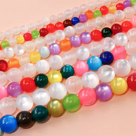 JC Crystal Factory Direct Sell 8/10/12mm Acrylic Resin Imitation Opal Beads