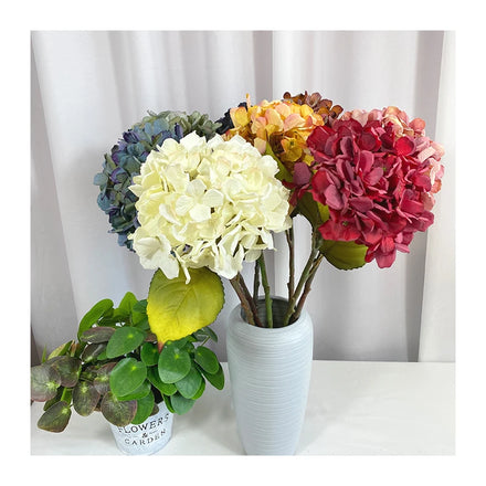 Modern Decoration Handcraft Artificial Flower Single Oil Painting Hydrangea