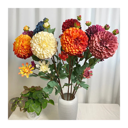 Factory Price Single Modern Artificial Flower Hot Sale Wholesale Longevity Dahlia