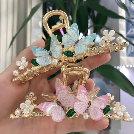 Korean Style Hair Claws Alloy butterfly Hair Claw 11.5CM Big Size Hair Accessories for Women