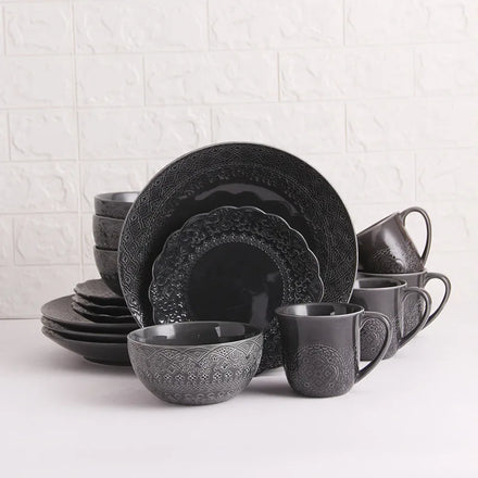 2023 Hot Selling European High End Retro Relief Palace Style Ceramic Dinner Plate Bowl and Coffee Tea Mug