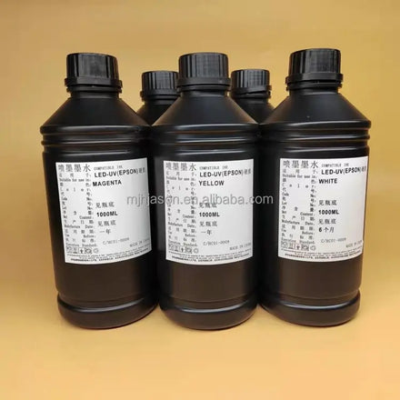 1000ml/bottle Led Uv Ink Print Cmyk W White Ink for Epson Xp600 Dx5 Uv Ink Dx7 Uv Flatbed Printer