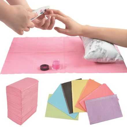 Newby 125pcs Disposable Waterproof Hand Tablecloth Lint Paper Pad Nails Art Cleaning Mat