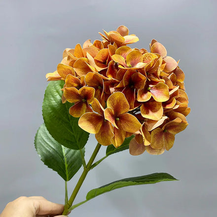 O-X783 Wholesale Price Real Touch Latex Hydrangeas Flowers Artificial Wedding Decorative Hydrangea Artificial Flower