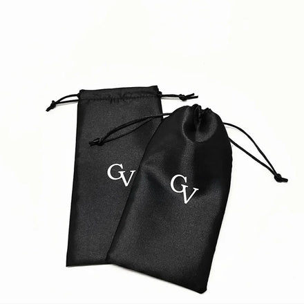 Custom Private Logo Soft Satin Hair Extension Dust Bag Packaging Textile Storage Bags for Jewelry and Hair Extensions