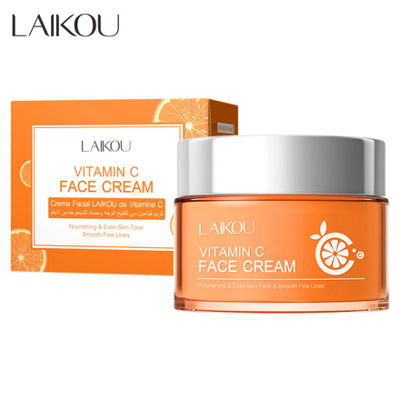 LAIKOU Vitamin C Brightening Cream 50g Mositurzing Hydrating Reduce Fine Lines Face Skin Care